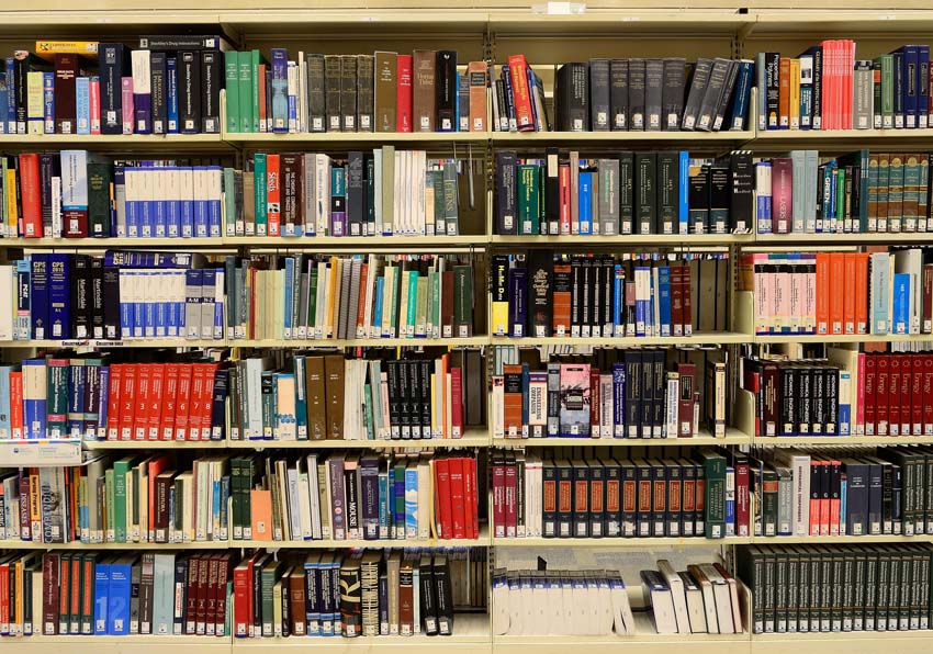 event image:Bookshelf with books